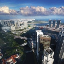 Вид с UOB Plaza, Сингапур