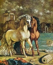 Античные Лошади на берегу Эгейского моря