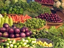 Продажа овощей в Бара Базар, Индия