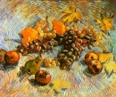 Натюрморт с яблоками, грушами и виноградом