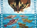 Одеяло с котом и рыбками