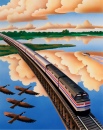 Юбилейная открытка Amtrak