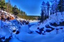 Замерзший Киутакёнгяс, Северная Финляндия
