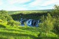 Водопады Хрёйнфоссар, Исландия