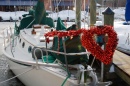 Лодка украшенная для Дня Святого Валентина