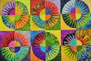 Цветные кружки на одеяле