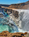 Бушующий водопад Гюдльфосс, Исландия