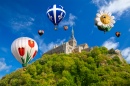 Воздушные шары над Мон-Сен-Мишель
