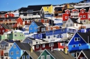 Цветные дома в Какорток, Гренландия