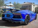 Lamborghini Aventador синий хром