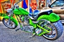 Зеленый мотоцикл на заказ