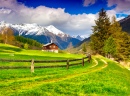 Весенний пейзаж в швейцарских Альпах
