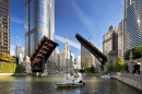 Поднятие мостов на реке Чикаго