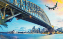 Пассажирский самолет над Сиднеем