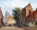 Солнечная улица в голландском городке