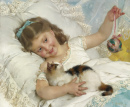 Маленькая девочка с кошкой