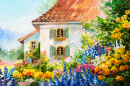 Дом в цветочном саду