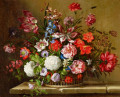 Натюрморт с цветами в корзине