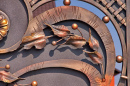Детали кованых железных ворот