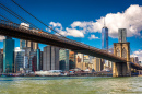 Бруклинский мост и Манхэттенский горизонт