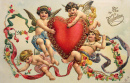 Винтажная открытка в день Святого Валентина