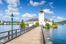Замок Орт с деревянным мостом, Австрия