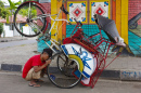 Рикша в Джокьякарта, Индонезия