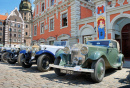 Парад антикварных авто в Риге, Латвия