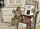 Уличный художник в Венеции