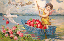 Винтажная открытка на День Святого Валентина