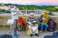 Уличные музыканты на Карловом мосту, Прага