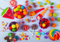Разноцветные леденцы и конфеты