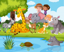Животные у пруда