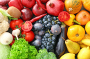 Спелые фрукты и овощи