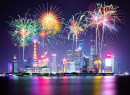 Новогодний фейерверк в Шанхае, Китай