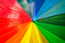 Зонт цвета радуги