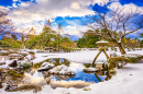 Зима в парке Кэнроку-эн, Канадзава, Япония