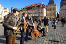 Уличные музыканты в Праге, Чехия