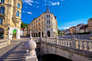 Тройной мост в Любляне, столице Словении