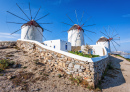 Ветряные мельницы Миконоса, Киклады, Греция