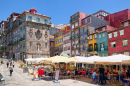 Историческая площадь Рибейра в Порту, Португалия