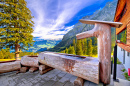 Деревня в швейцарских Альпах