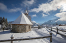 Горная деревня зимой, Австрийские Альпы