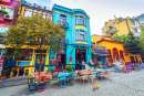 Уличное кафе в Стамбуле, Турция