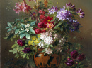 Натюрморт с цветами в греческой вазе