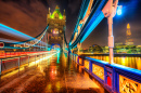 Тауэрский мост с огнями светофоров, Лондон