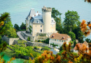 Дюэнский замок, озеро Анси, Франция