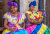 Женщины в национальных костюмах в Гаване, Куба