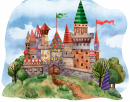 Акварель Средневековый замок