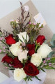 White and Red Roses